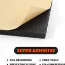 3/4''T x 12''W x 59''L Neoprene Sponge Foam Rubber Sheet Roll with Self-Adhesive Easy Cut DIY Adhesive Padding Perfect Cosplay Multi-Function Soundproof, Black