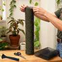 Reinforced Plastic Mesh Fence Roll with 100 Pcs Cable Ties (250x5mm) and Gloves, 16.4 ft x 15.75" Plastic Chicken Wire Fencing, Balcony Netting for Pets, Dogs, Cat, Rabbits & Poultry- Black