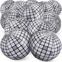 12 Pack Disco Beach Ball Inflatable 7.87" Shiny Disco Design Beach Balls for Swimming Pool Summer Games Kpop Birthday Party Supplies and Decorations