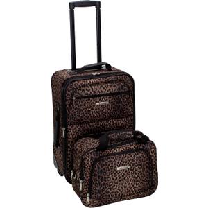 Rockland Fashion Softside Upright Luggage Set, Leopard, 2-Piece (14/19)