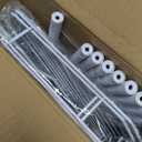 4 Tier Floor Standing Corner Shower Caddy Organizer Shelf with Hooks, Bathroom Shelves Stand Rack, White