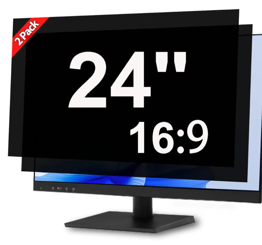 [2 Pack] 24 Inch Privacy Screen for Computer Monitor Blue Light Screen Protector Anti Glare Anti-Scratch Monitor Privacy Shield Screen 24 Inch 16:9 Aspect Ratio