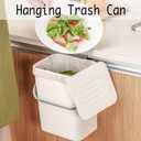 LALASTAR Compost Bin Indoor Kitchen Sealed, Hanging Small Trash Can with Lid Under Sink for Kitchen, Food Waste Bin for Countertop, Mountable Garbage Can for Bathroom, RV, 5L/1.3 Gal, White