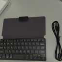 Universal Wireless Keyboards Ultra Light Portable Mini Keyboard with Adjustable Angle Stand & Leather Case,Computer Keyboards Rechargeable Travel Bluetooth Keyboard for iPad Android,Windows and iOS