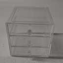 Makeup Drawer Organizer Box with 3 Drawers, Acrylic Cosmetic Display Case Vanity Organizer Jewelry Storage Box Stackable Storage for Cosmetics, Skin Care, Bathroom, Countertop, Clear
