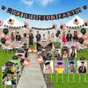 13 Pcs Glitter K-12 Graduation Photo Yard Signs with Stakes, Class of 2026 Outdoor Graduation Decoration Party Decor, Supports Photos up to 8 X10, Kindergarten Through Senior School Grade(Rose Gold)