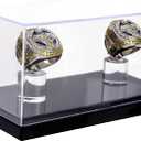 Championship Ring Display Case - 1 Slot Hole - Baseball, Softball, Football & High School Ring Display Box