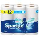 Sparkle Pick-A-Size Paper Towels, 6 Double Rolls = 24 Regular Rolls, Everyday Value Paper Towel With Full And Half Sheets