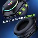 Tatybo Wireless Gaming Headset for Ps5 Ps4 PC, 2.4GHz USB & Type-C Gaming Headphones, 40Hrs & 7.1 Surround Sound Bluetooth Headphones with Noise Canceling Mic, Wireless Headset for Switch Phone
