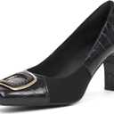 Women Dress Pumps Orthotic Heels Orthopedic Bunion Shoes (8.5, Black)