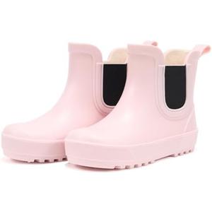 WILLPORT Toddler Rain Boots,Waterproof kids Chelsea Rain Boots for Boys and Girls 7