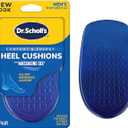 Dr. Scholl's Heel Cushions with Massaging Gel, Gel Heel Cups, All-Day Energizing Comfort, Absorb Shock, Reduce Impact & Stress, Gel Cushioning Pad Insert, Fit All Shoes, Mens 8-14, 1 Pair