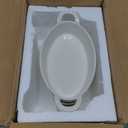 MALACASA Small Casserole Baking Dishes for Oven, Ceramic Oval Baking Dish Sets of 4, 8" x 5" Inch Au Gratin Baking Pans with Handles for Roasting, Lasagna, Pie, Baking Meat & Vegetables, White