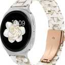 Wearlizer Resin Bands Compatible with Samsung Galaxy Watch 8 Band 40mm 44mm/Galaxy Watch 8 Classic 46mm, Dressy Lightweight Bracelet Strap Accessories for Galaxy Watch8 Women Men