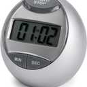 Digital Kitchen Timer Cute Egg Timer with Countdown & Stopwatch, Kitchen Timer Digital for Cooking, Baking & Boiled Eggs, Silver Digital Timer, Kitchen Timers for Cooking & Meal Prep