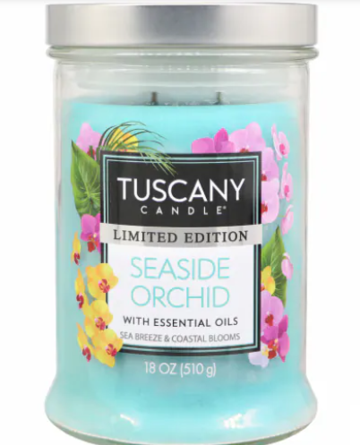 Seaside Orchid Candles 18 oz and RYC Mini Diffuser 2 Pc. Pumpkin