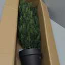 ZEEOZE 3FT Artificial Cedar Topiary Trees (1 Pack) - UV Resistant Faux Evergreen Shrubs Extra Dense Foliage Realistic Fake Pine Cypress Plants Easy Assembly for Front Porch Garden Indoor Office Decor