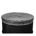 Elastic Polyethylene Drum Covers, Snug Fit, Easy Application and Removal, Durable, Protection Against Contaminants (30 Gallon/24" Clear, 25)