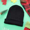 SATINIOR 60 Pieces Winter Beanies Bulk Cold Weather Warm Knit Skull Caps Mens Womens Unisex Hats (Black)