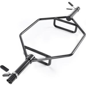 VEVOR Trap Bar Hex Bar, 2-Inch Hex Barbell, 800 LBS Capacity Shrug Bars with Knurled Grips, Weightlifting and Strength Training Equipment, Home Gym for Squats, Deadlifts, Shoulder Presses (Black)