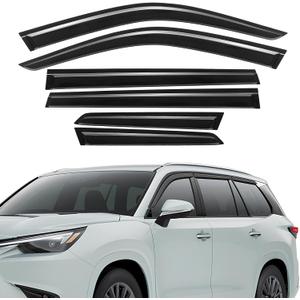 Rain Guard Fit for Lexus TX 2024 2025 2026, Tape-on Extra Durable Side Shatterproof Sun Window Deflectors 2024-2026 Lexus Window Visor Deflectors Rain Guard Black 6 PCS