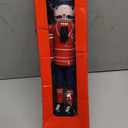 Ice Hockey Player Nutcracker Christmas Decorations - 14 Inch Handmade Wooden Figures with Hockey Stick Helmet Skates for Mantle Shelf Tabletop Home Christmas Holiday Ornaments Gifts