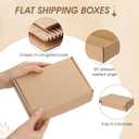 Qilery 100 Pcs Small Shipping Boxes Assorted Sizes,6x4x2", 7x5x2", 9x6x3" | Mailer Boxes for Small Business Mailing Packing Moving, Brown 3-ply E-flute Corrugated Cardboard, Tuck Top Self-lock