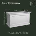 Mayne Fairfield 20x36-Inch Rectangular Planter Self-Watering, Weather-Resistant Planter for Flowers Durable Outdoor Design for Patio, Porch, or Entryway, Graphite Grey, 20 by 36-Inch