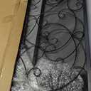 Fireplace Screen 3 Panel Wrought Iron 50"(L) x 36"(H) Modern Stylish Foldable Safety Fire Place Fence Spark Guard Cover Black