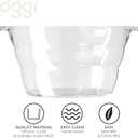 OGGI Acrylic Oval Party Tub - Clear Beverage Cooler w/Handles, Wine Cooler, Beer Chiller, Ideal Party Tubs for Drinks, Use Ice Tub for Indoor or Outdoor Bars, 18.5" x 11"