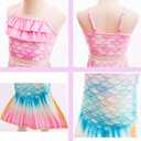 JkidINSP Little Girls 4pcs Swimsuit Bathing Suits Bikini Set with Princess Skirt for Kids Toddler Swimwear for 2-3 Years Pink