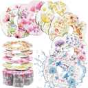 Geiserailie 36 Pack Flower Waterproof Adhesive Patches Sensor Cover Sweat Proof Stickers Flexible Breathable, Pre-cut, Non-fraying, Protective Adhesive Tape Compatible with Dexcom Accessories (Libre3)