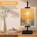 Tabletop Picture Frame Stand, Adjustable Table Easel Stand Up to 25.6", Metal Table Top Easel & Picture Stands for Display, Photo Frames, Artwork, Canvas & Certificates - Black Frame Holder Stand for Tabletop Display (Black)