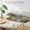 8 Pack Small Clear Stackable Acrylic Storage Boxes for Art Tool & Sketch, Storage Drawers, Storage Organizer, Clear Plastic Makeup Organizer, Ideal for Vanity, Cabinet, Desk Organization
