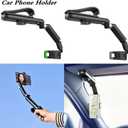 Ivieicip 360 Rotatable and Adjustable Car Phone Holder for Rearview Mirror, Compatible with All Smartphones