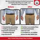 World's Greatest Shirt Stays for Men - Original Shirt Stay - Veteran Owned | American Made (White, L)