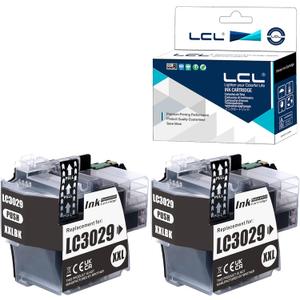 LCL Compatible Ink Cartridge Replacement for Brother LC3029 XXL LC3029BK High Yield MFC-J5830DW J5830DWXL J5930DW J6535DW J6535DWXL J6935DW (2-Pack Black)