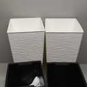 Mueller Janska M-Resin Heavy Duty Tall Planter, Indoor/Outdoor Grande Plant, Tree, Flower Pot, 2-Piece Set, 18”, Modern Design, Built-in Drainage, White