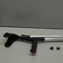 PEPE Mobility - Forearm Crutches for Adults (x2 Units, Open Cuff), Adjustable, Aluminum, Walking - Made in Europe (Black)