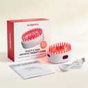 7-1 Red Light Hair Brush Comb | Vibrating Electric Red Light Scalp Massager + Oil Applicator for Fuller-Looking Hair Care | Scalp Massage for Head Spa | Portable, Cordless & Waterproof