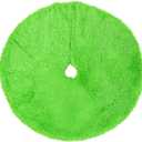 Green Tree Skirt 48 Inch Christmas Decorations, Christmas Tree Skirts Xmas Tree Collar for Home Holiday Winter Decor (36 Inch)