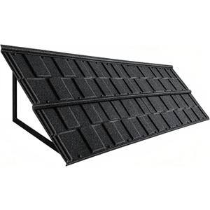 100'' W x 31'' H Door Awnings Exterior, Metal Awning for Door Entrance with Tile Shape, Awnings for Outside, Door, Windows, Porches and Balconies (Black)