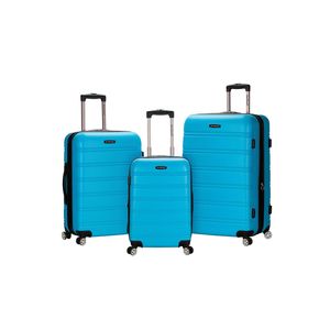 Rockland Melbourne Hardside Expandable Luggage with Spinner Wheels, Turquoise, 3-Piece Set (20/24/28)