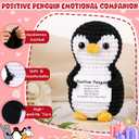 2 x JoycuFF Graduation Gifts, 2026 Mini Positive Crochet Penguin Graduation Gifts, Funny Birthday Gifts for Women Men Friend Daughter Coworker, Emotional Cute Penguin Present