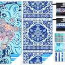 2 Pack Microfiber Lightweight Beach Towel Sand Free Quick Dry Absorbent Thin Compact Towels for Swimming Pool Camping Beach Accessories Large Easy Pack Travel Things for Vacation Essentials Gift