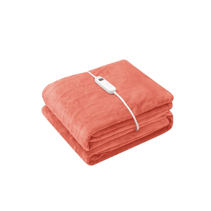 Wapaneus Foot Pocket Heated Blanket Electric Throw with 10 Heating Levels and 4 Timer Settings 4 Hours Auto Shut Off, Flannel Fast-Heating Heated Throw 50" x 60", Machine Washable, Pink