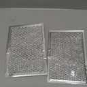 Microwave Filter Replacement 7.64 x 5.12 for GE WB06X10309 WB06X10359 Microwave Grease Filter - Also Fits LG Kenmore and More - Filters Kitchen Oven Air Entering Over the Range Vent Fan (2-Pack)