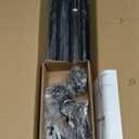 Black Curtain Rods for Windows 48 to 84 Inches Adjustable Heavy Duty 1" Diameter Window Curtain Rod with Decorative Finials for Outdoor Farmhouse Bedroom Kitchen Living Room