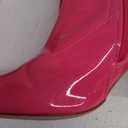 DREAM PAIRS Women's Mid Calf Gogo Boots Low Block Heel Square Toe Ankle Boot with Zipper for Party Cosplay Dance (8.5, Hot Pink)