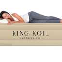 King Koil Luxury Built-in Pillow Top Queen Air Mattress with Built-in High-Speed Pump Best for Home, Camping, Guests, 20" Queen Size Double High Airbed, Blow Up Mattress, Waterproof